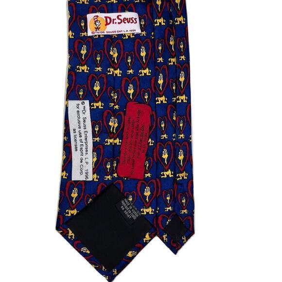 Dr Seuss Enterprises If I Ran the Zoo Tie Blue, Yellow, Red - Picture 3 of 3